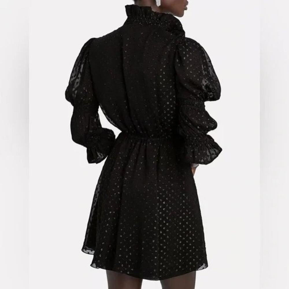 Philosophy Di Lorenzo Serafini Gathered Metallic Fil Coupe Georgette Mini Dress - Picture 6 of 15